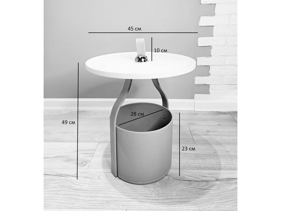 STG: Doppio Coffee Table N: стол журнальный  (белый, серый)