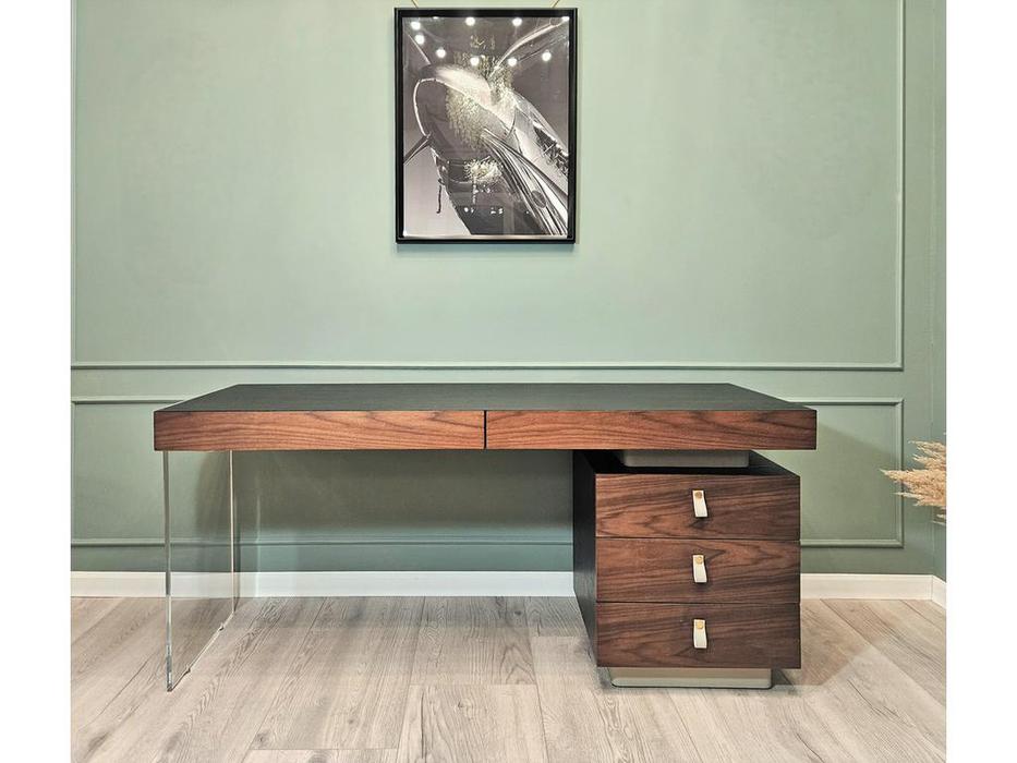 STG: Carson Walnut: стол письменный  с 5 ящиками (коричневый)