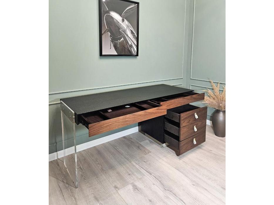 STG: Carson Walnut: стол письменный  с 5 ящиками (коричневый)
