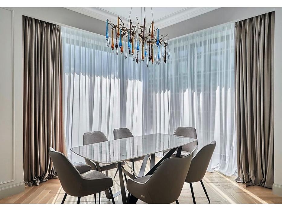 STG: Scorpio Marble B5809: стол обеденный 220 нераскладной (белый, черный)