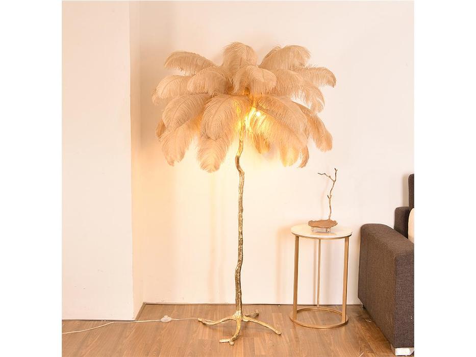 STG: The Feather Floor Lamp: торшер  (белый, золото)