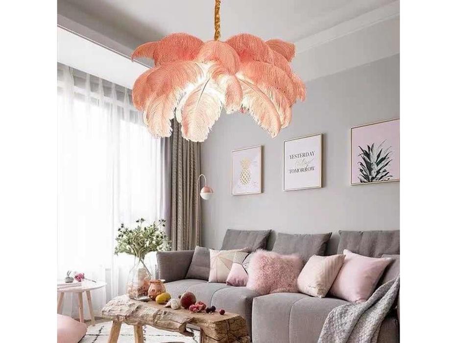 STG: The Feather Floor Lamp: люстра  (белый, золото)