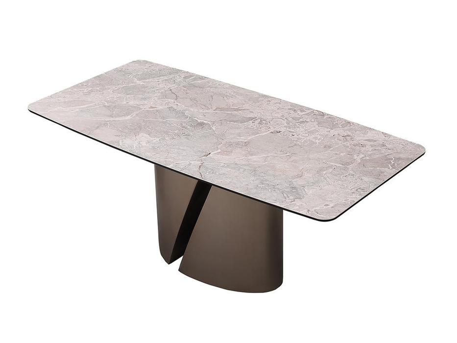 Garda Decor: стол обеденный  керамический нераскладной (серый)