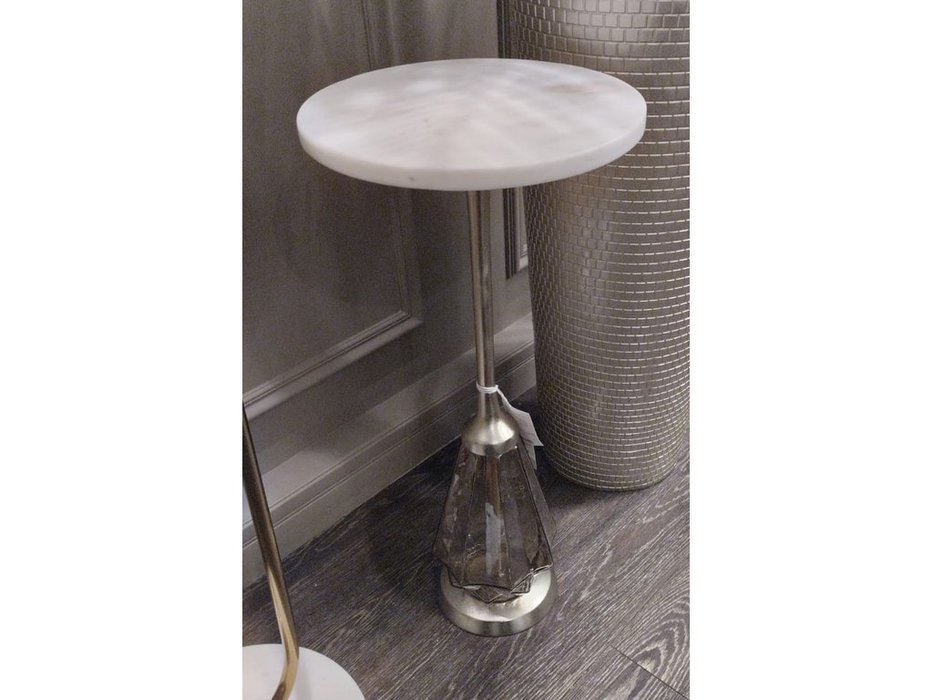 Garda Decor: LUSTER: стол журнальный  круглый (белый)