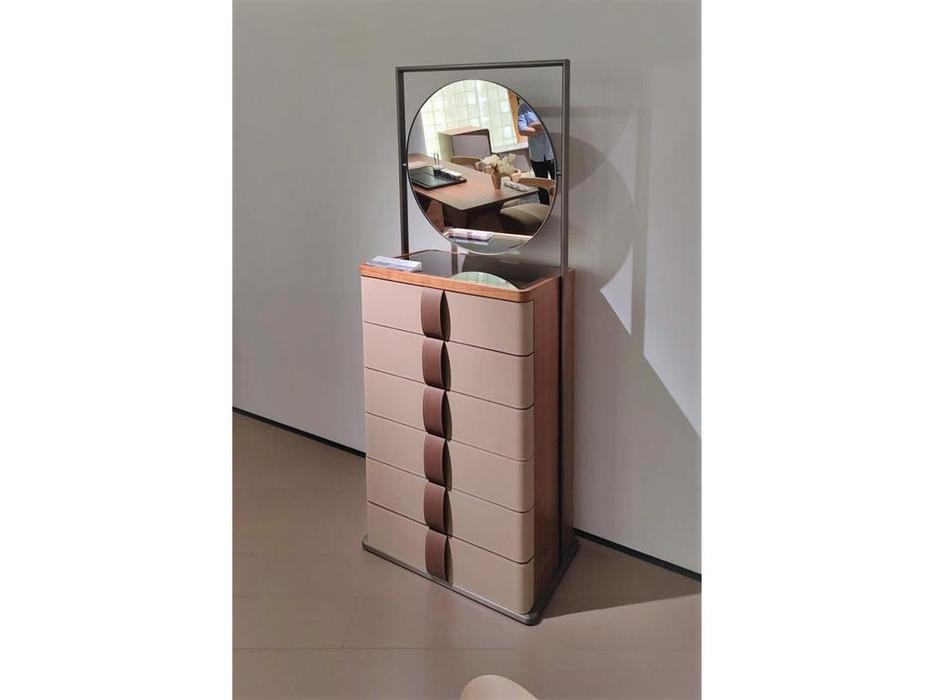 STG: Yang Chest of Drawers: комод с 6 ящиками и зеркалом (бежевый)