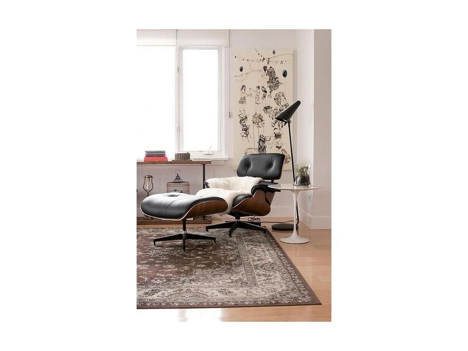 STG: Eames Lounge: кресло  с оттоманкой (черный)