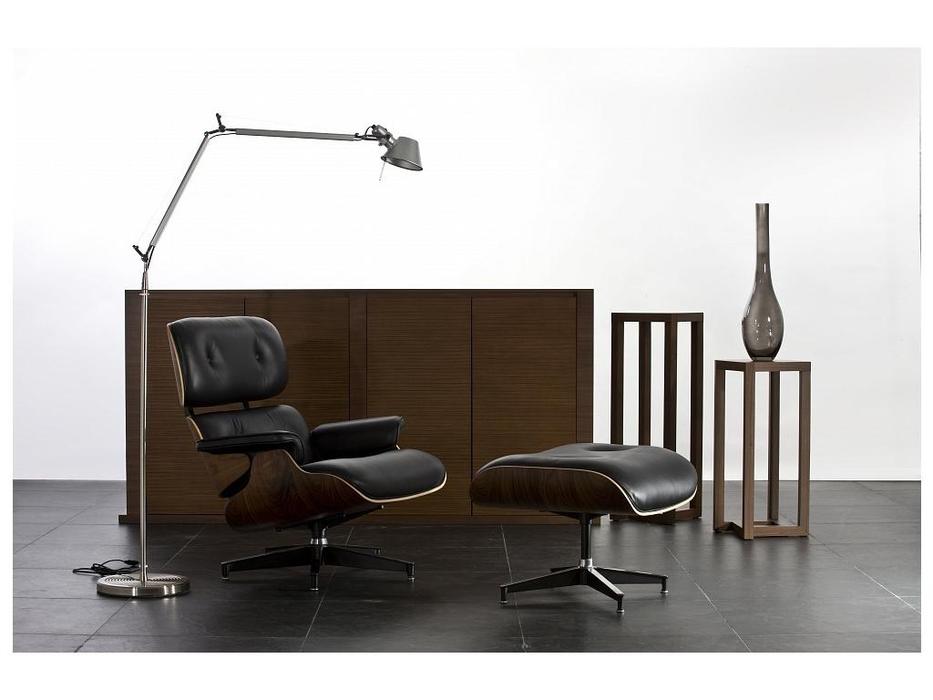 STG: Eames Lounge: кресло  с оттоманкой (черный)