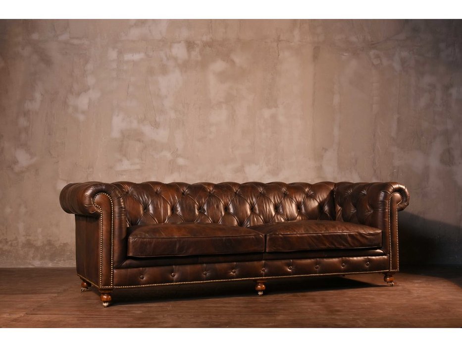 STG: Chesterfield RS073-3: диван 3-х местный  (коричневый)