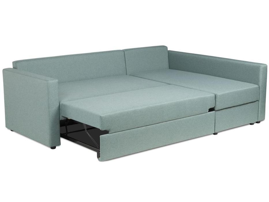SweSt: Тилаус: диван угловой   с длинным подлокотником (мятно-серый)