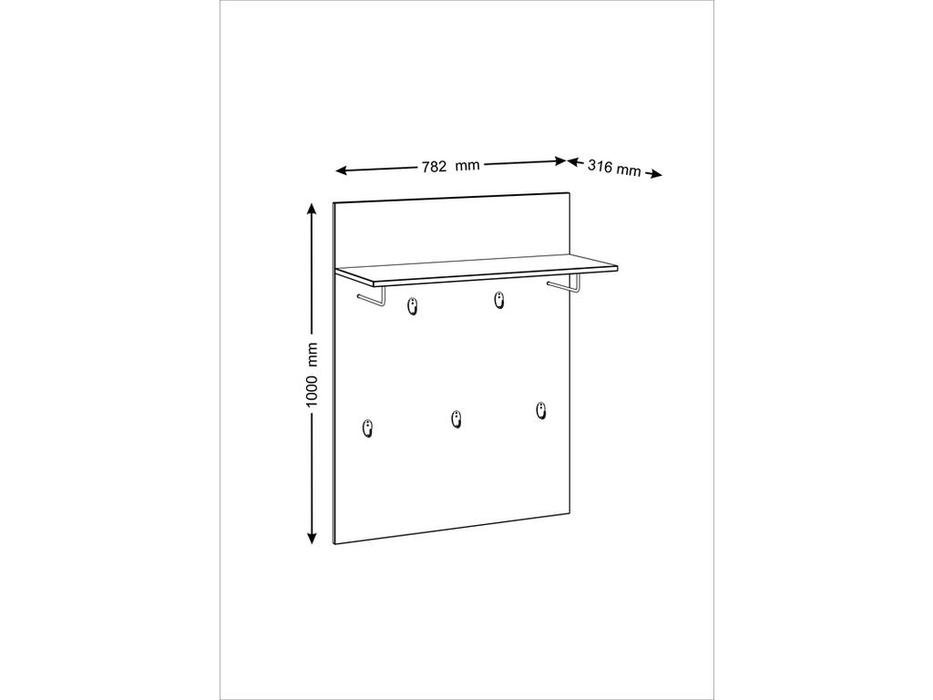 SweSt: Сириус: вешалка настенная  (дуб венге)