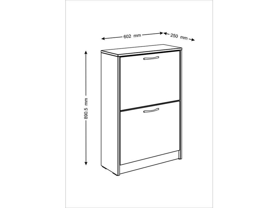 SweSt: Орион: тумба для обуви  с двумя откидными полками (дуб венге)
