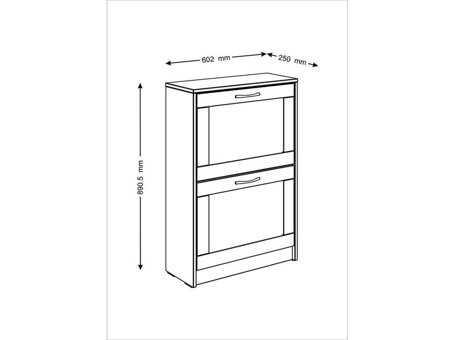 SweSt: Сириус: тумба для обуви  с двумя откидными полками (дуб венге)