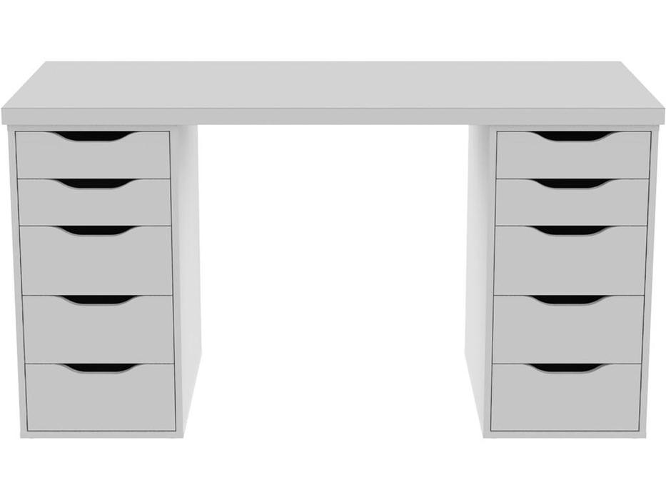SweSt: Ингар: стол письменный  с ящиками (белый)