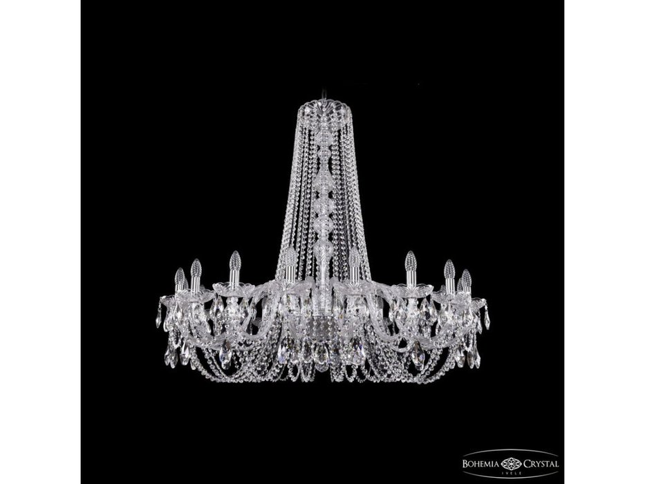Bohemia Ivele Crystal: 1402/18/400/h-105 Ni: люстра хрустальная (прозрачный)
