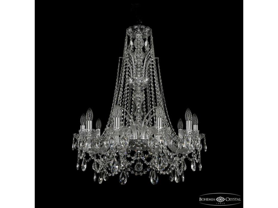 Bohemia Ivele Crystal: 1411/10/240/XL-84 Ni: люстра хрустальная (прозрачный)