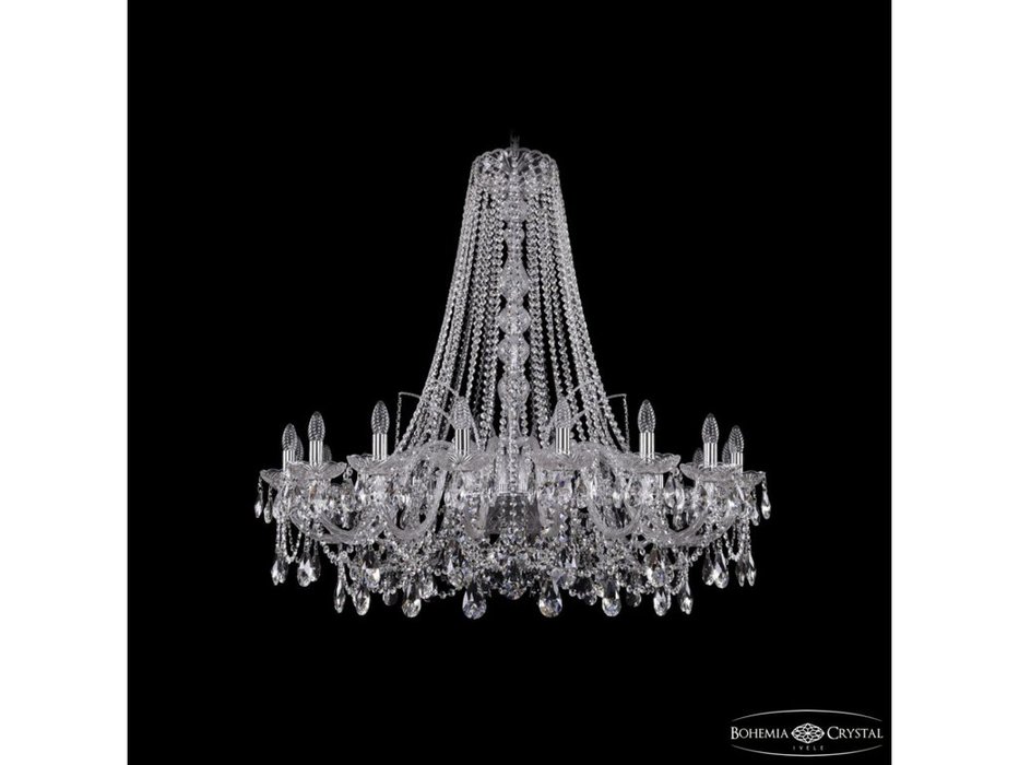 Bohemia Ivele Crystal: 1411/18/400/h-113 Ni: люстра хрустальная (прозрачный)
