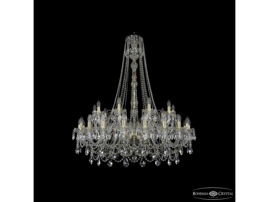 Bohemia Ivele Crystal: 1411/20+10/400/h-130 G: люстра хрустальная (прозрачный)