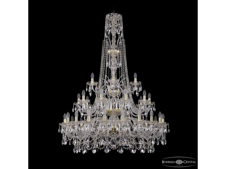 Bohemia Ivele Crystal: 1411/20+10+5/400/XL-155/3d G: люстра хрустальная (прозрачный)