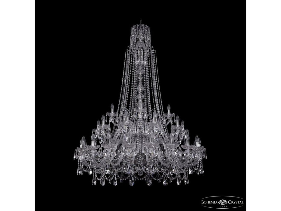 Bohemia Ivele Crystal: 1411/20+10+5/460/XL-175/2d Ni: люстра хрустальная (прозрачный)