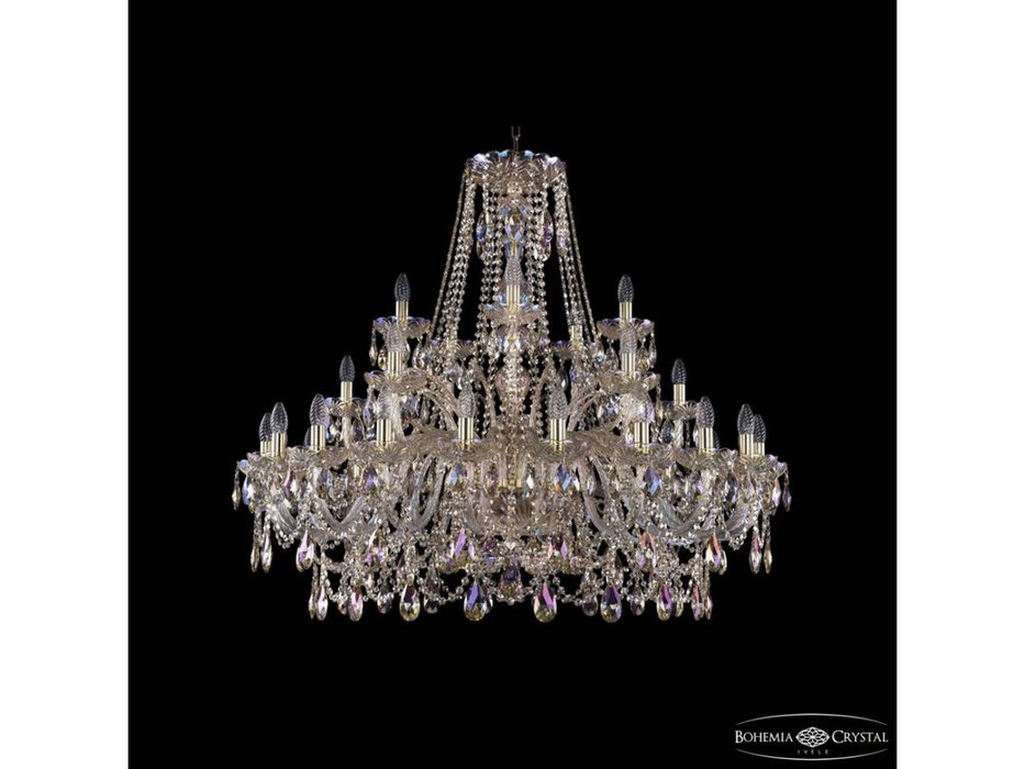 Bohemia Ivele Crystal: 1411/20+5+5/400 G M801: люстра хрустальная (прозрачный)