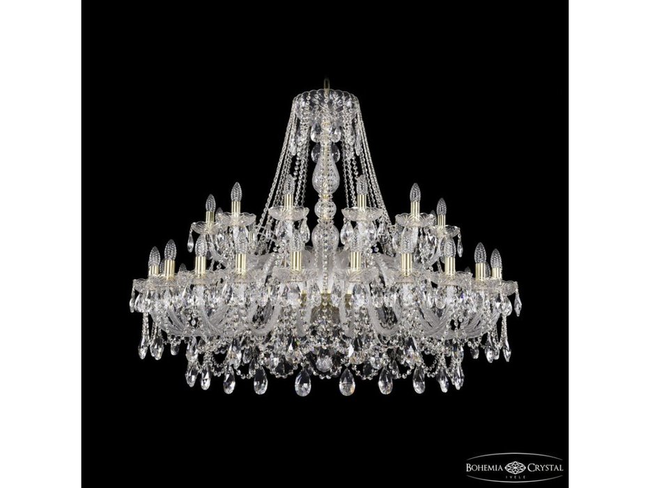 Bohemia Ivele Crystal: 1411/24+12/460 G: люстра хрустальная (прозрачный)