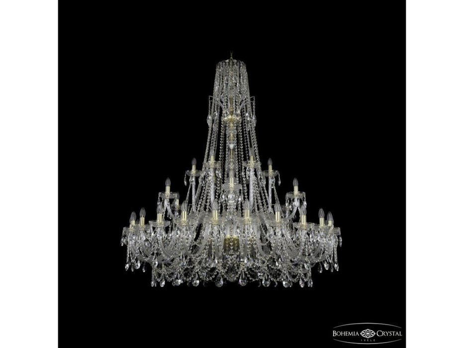 Bohemia Ivele Crystal: 1411/24+6+6/530/XL-165 G: люстра хрустальная (прозрачный)